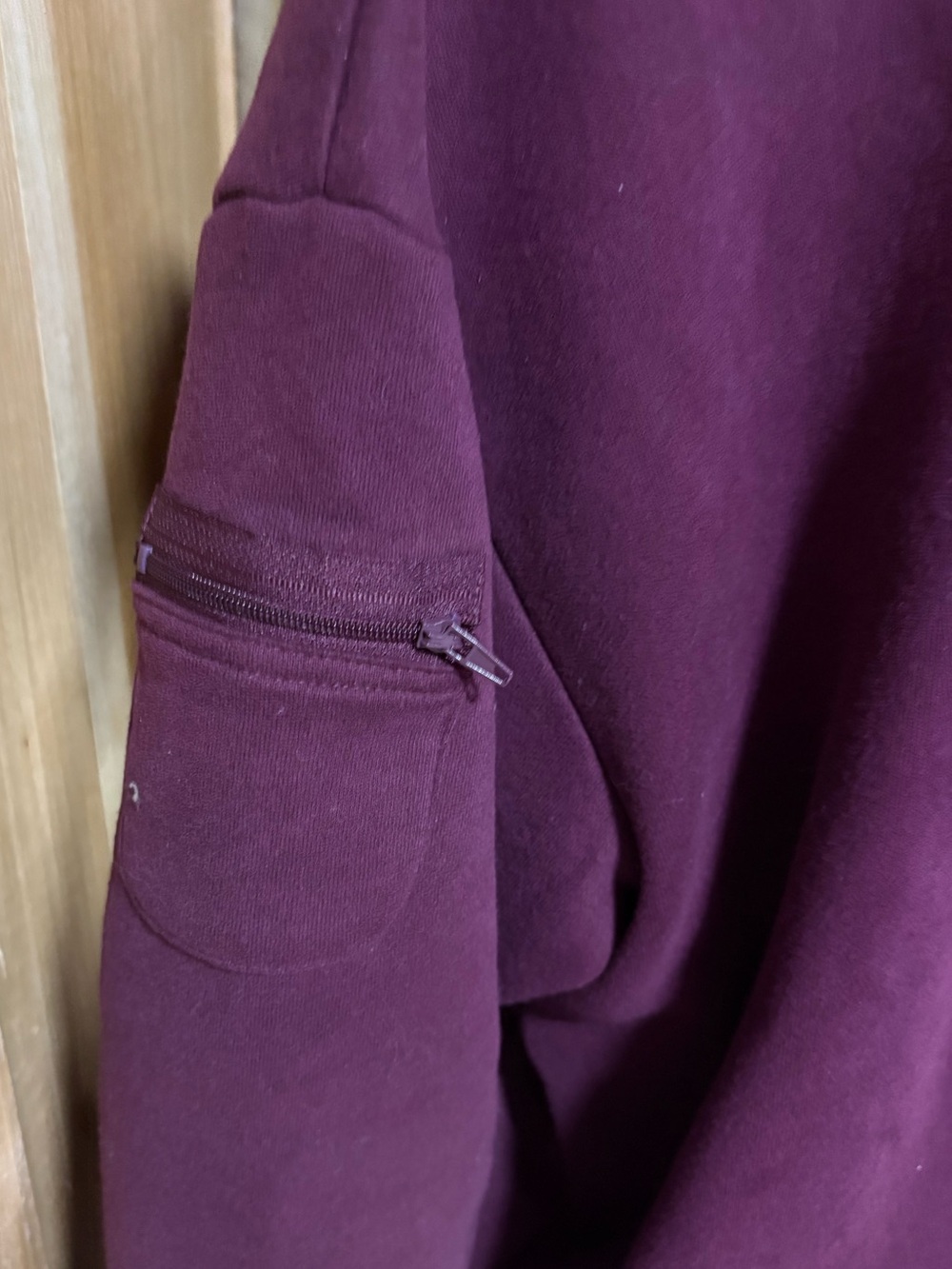 Comfort Colors Women's Plum Zippered Sleeve Sweatshirt